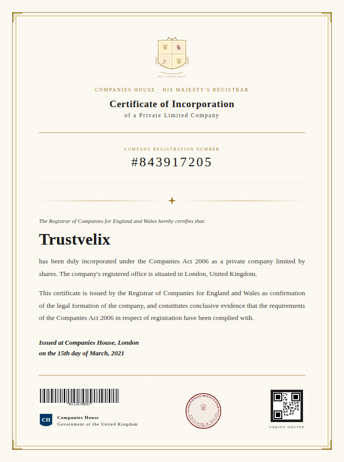 Certificate of Incorporation